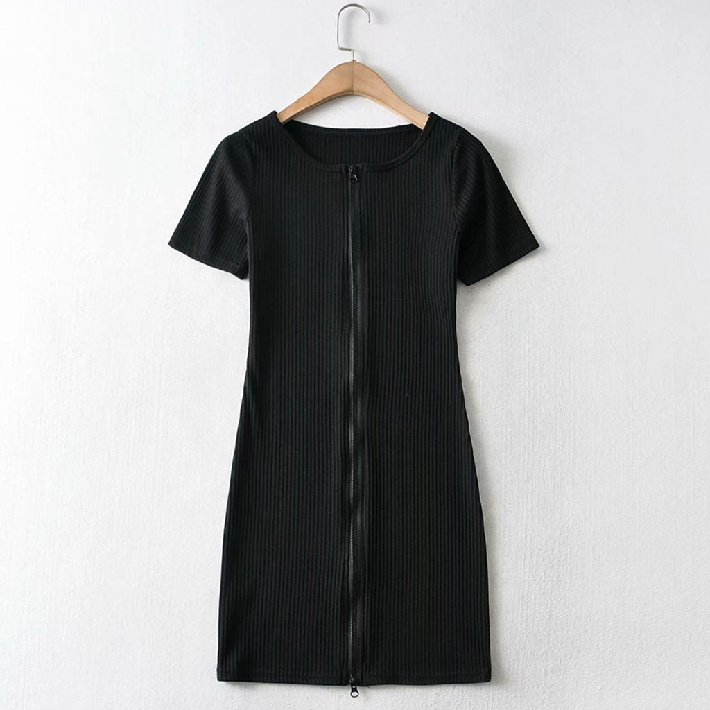 Sexy Tight Dress - 童貞を殺すチャックワンピース -