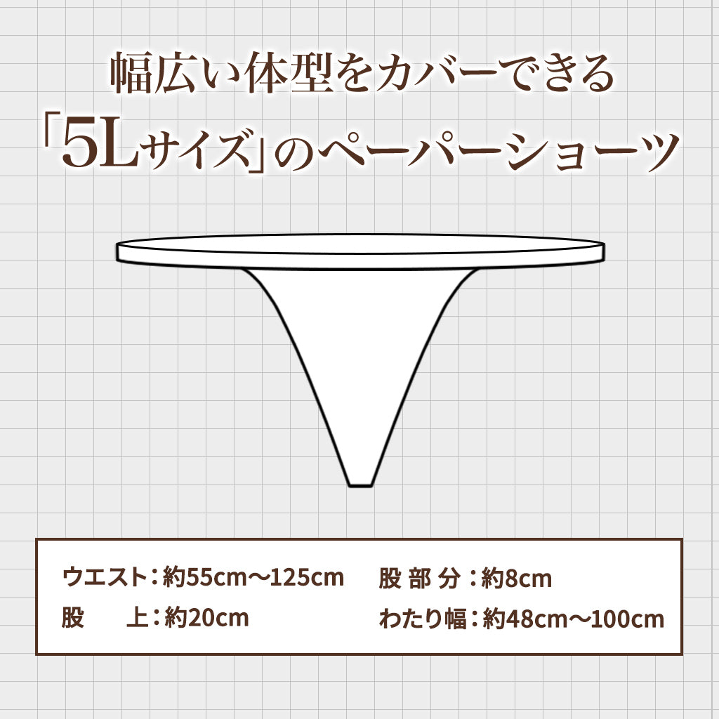 使い捨てペーパーショーツ 5Lサイズ【Tバックタイプ】